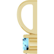 14K Imitation Solitaire Charm/Pendant with Various Gemstones in Rose, Yellow, and White Gold