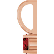 14K Imitation Solitaire Charm/Pendant with Various Gemstones in Rose, Yellow, and White Gold