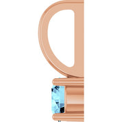 14K Imitation Solitaire Charm/Pendant with Various Gemstones in Rose, Yellow, and White Gold