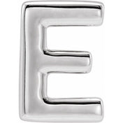 Sterling Silver Block Initial E Slide Pendant
