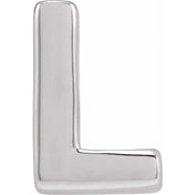 Sterling Silver Block Initial L Slide Pendant
