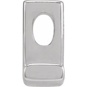 Sterling Silver Block Initial L Slide Pendant