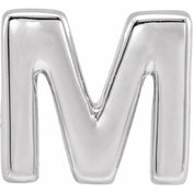 Sterling Silver Block Initial M Slide Pendant