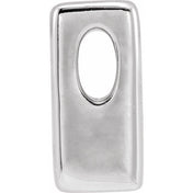 14K White Block Initial M Slide Pendant