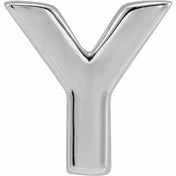 Sterling Silver Block Initial Y Slide Pendant