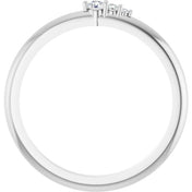 Sterling Silver .05 CTW Natural Diamond Graduated Stackable Ring