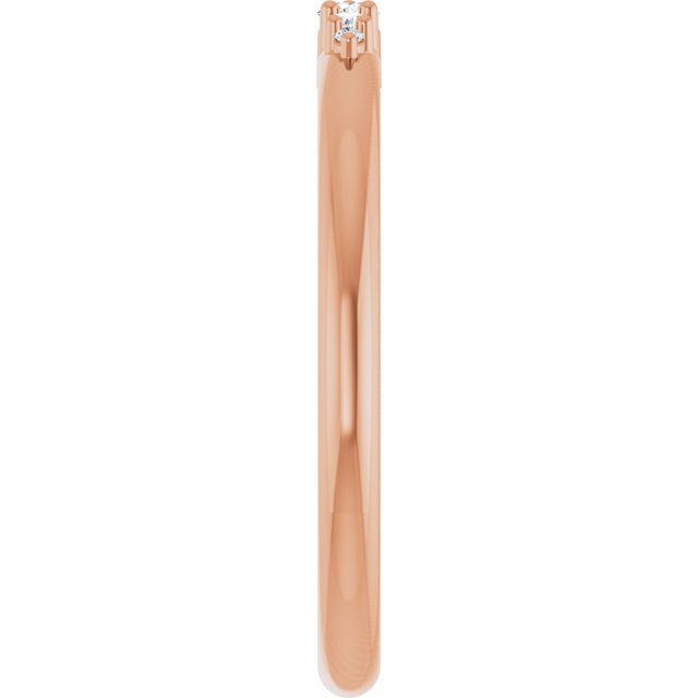 14K Rose .05 CTW Natural Diamond Graduated Stackable Ring