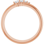 14K Rose 1/10 CTW Natural Diamond Graduated Stackable Ring
