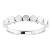 14K White Geometric Stackable Ring