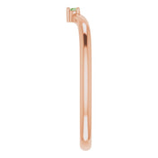 14K Rose Natural Green Tourmaline Stackable V Ring