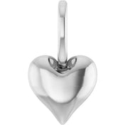 Platinum Puffed Heart Charm/Pendant