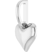 Platinum Puffed Heart Charm/Pendant