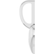 14K White Puffed Heart Charm/Pendant
