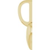 18K Yellow Puffed Heart Charm/Pendant