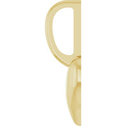 10K Yellow Puffed Heart Charm/Pendant