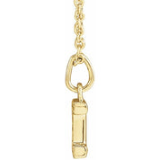 14K Yellow .03 CTW Natural Diamond Petite Initial I 16-18" Necklace