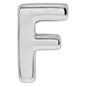 Sterling Silver Block Initial F Slide Pendant