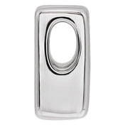 14K White Block Initial H Slide Pendant