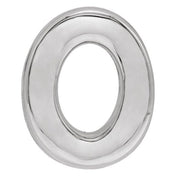 14K White Block Initial O Slide Pendant