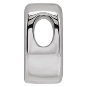 14K White Block Initial O Slide Pendant