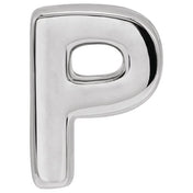 Sterling Silver Block Initial P Slide Pendant
