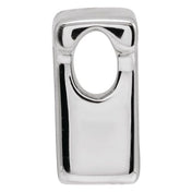 14K White Block Initial T Slide Pendant