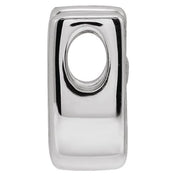 14K White Block Initial U Slide Pendant