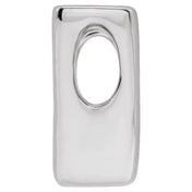 Sterling Silver Block Initial V Slide Pendant