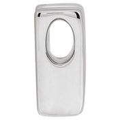 14K White Block Initial W Slide Pendant