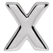 Sterling Silver Block Initial X Slide Pendant
