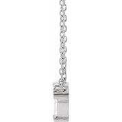 Sterling Silver .07 CTW Natural Diamond Bar 18" Necklace