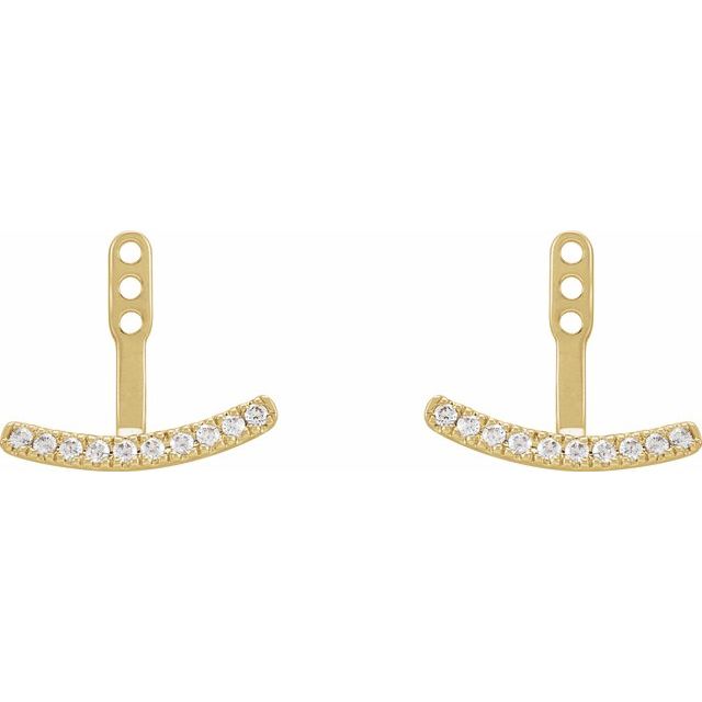 5 CTW Lab-Grown Diamond Curved Bar Earring Jackets