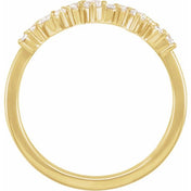 14K Lab-Grown Diamond Scattered Stackable Ring - 1/4 CTW