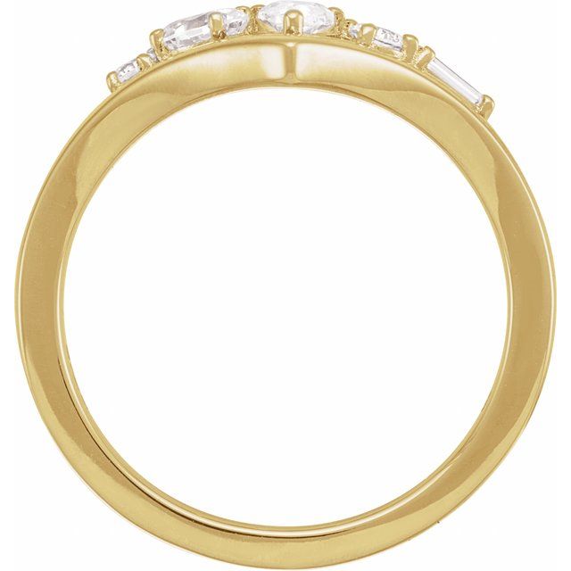 2 CTW Lab-Grown Diamond V Ring