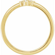 14K Yellow Gold .04 CTW Rose-Cut & Faceted Natural Diamond Stackable Ring - 124751