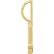 14K Yellow .035 CTW Natural Diamond Gothic Initial Y Charm/Pendant
