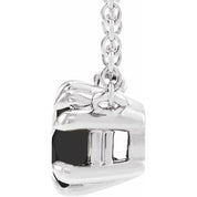 14K Natural Black Onyx Solitaire 18" Necklace