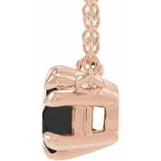 14K Natural Black Onyx Solitaire 18" Necklace