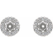 14K White 1/5 CTW Lab Grown Diamond Earrings Jacket
