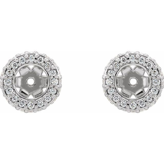 14K White 1/5 CTW Lab Grown Diamond Earrings Jacket