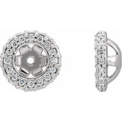 14K White 1/5 CTW Lab Grown Diamond Earrings Jacket