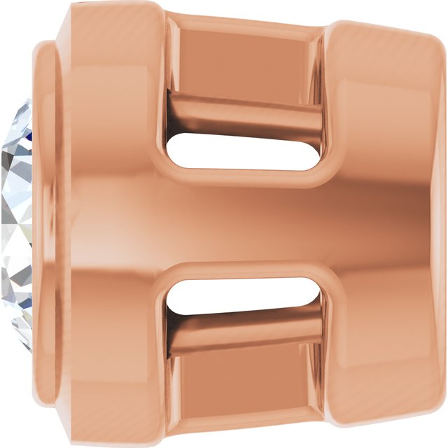 14K Rose .06 CT Lab-Grown Diamond Slide Pendant