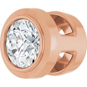 14K Rose .06 CT Lab-Grown Diamond Slide Pendant