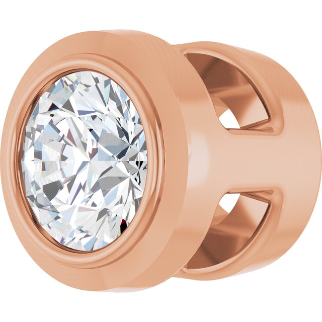 14K Rose .06 CT Lab-Grown Diamond Slide Pendant