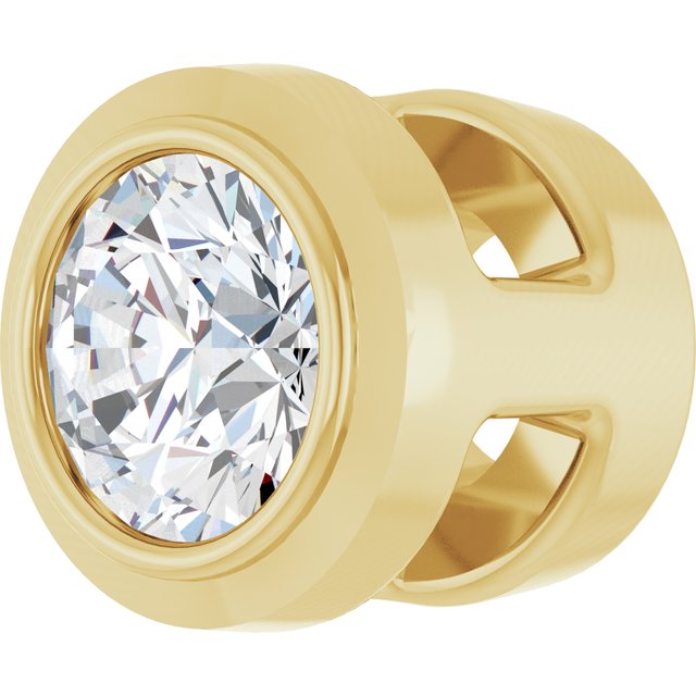 14K Yellow .06 CT Lab-Grown Diamond Slide Pendant