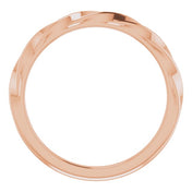 14K Rose Twisted Stackable Ring