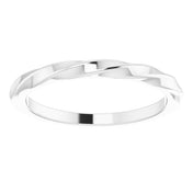 Platinum Twisted Stackable Ring