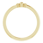 14K Yellow Stackable Bead Ring