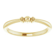 14K Yellow Stackable Bead Ring
