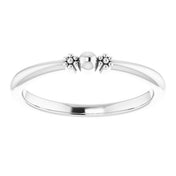 14K White Stackable Bead Ring
